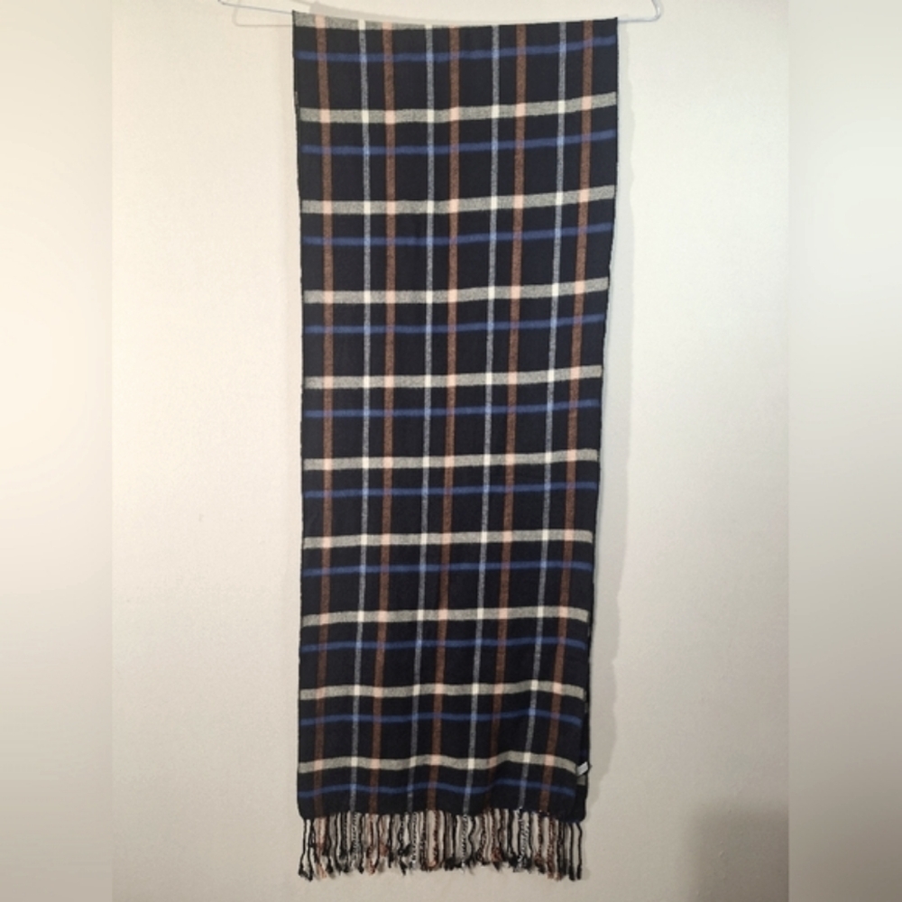 Plaid Tartan Silk Viscose Cashmere Feel Checkered Scarf 62x12 Unisex